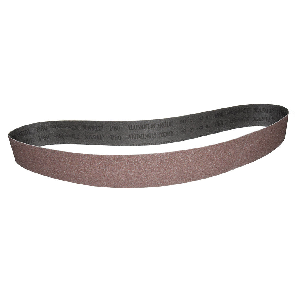 2 Inch x 48 Inch 80 Grit Aluminum Oxide X-Weight Cloth Backing Sanding Belt