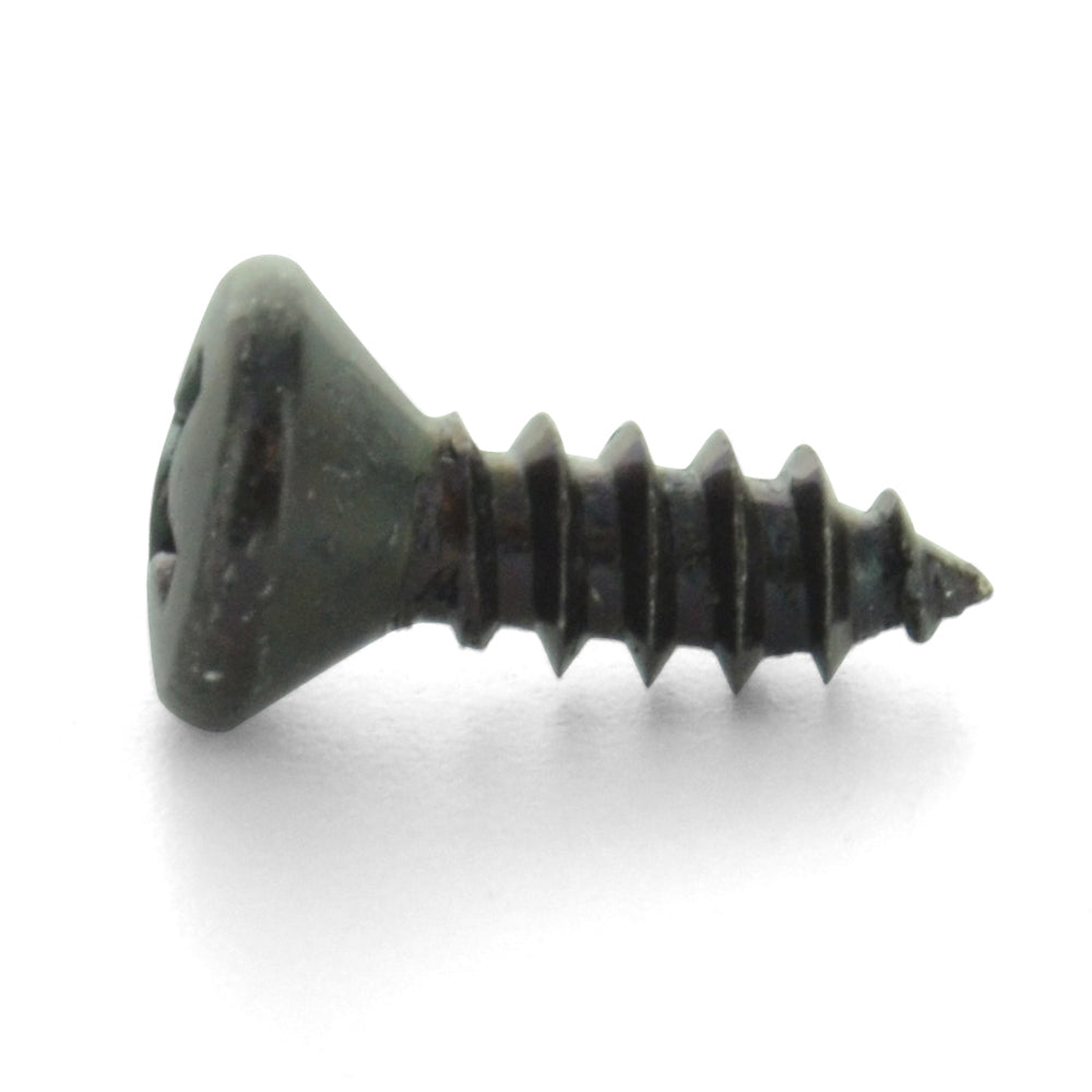 #8 x 3/4 Inch Sheet Metal Screw Oval Head Phillips Steel Black Oxide Type Ab Threads
