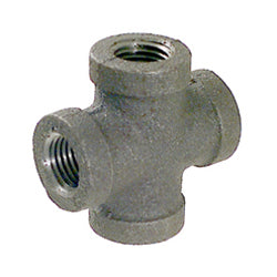 3/4 Inch Sch 40 Threaded Galvanized Malleable Iron Cross