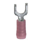 22-18 Awg #4 Stud Red Nylon Insulated Block Fork Wire Terminal