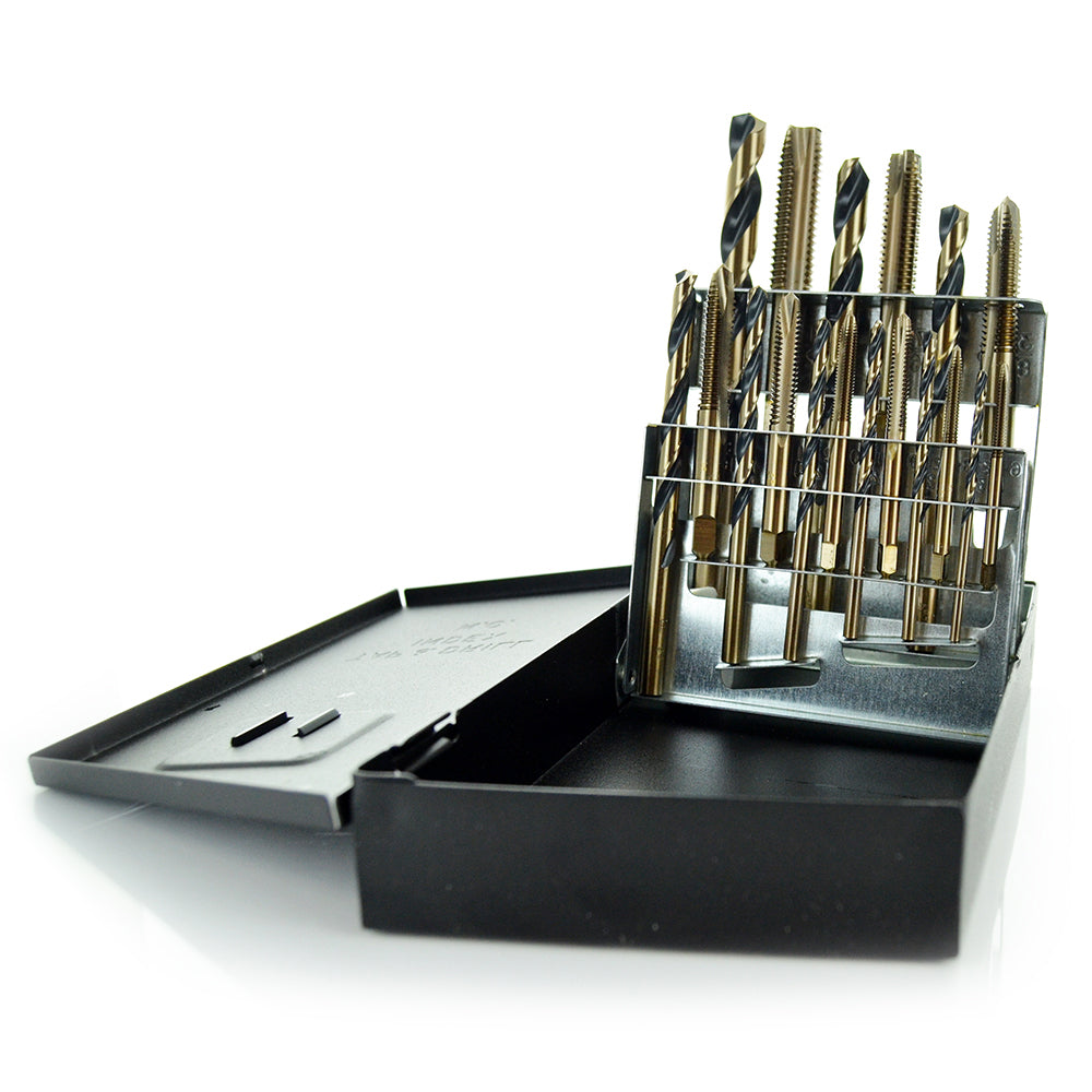 18 Piece Tap And Drill Set Coarse With Metal Index