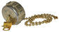 3/4 Garden Hose Cap Brass With 12 Inch Chain