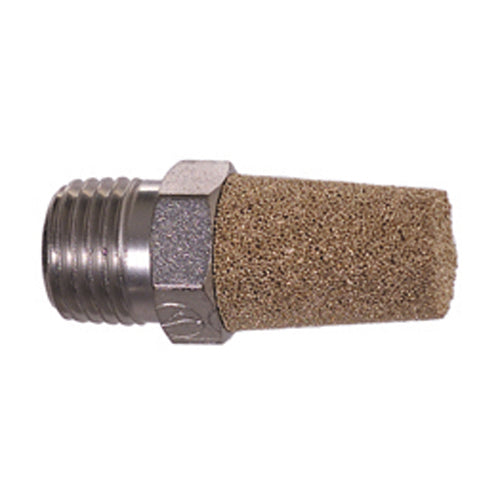 1/2 Inch Mnpt 40 Micron 300 psi Bronze/Steel Pneumatic Exhaust Muffler