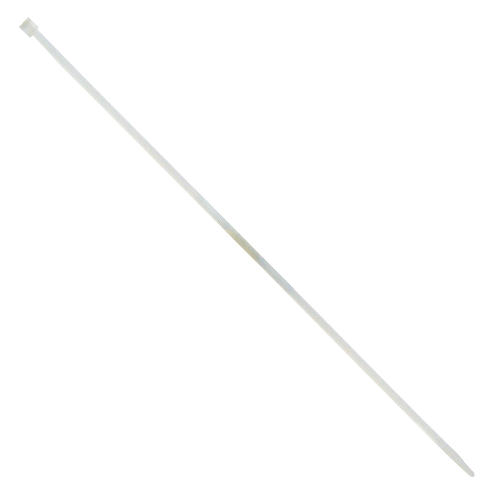 14-1/2 Inch Economy Self Locking Wire Tie 6/6 Nylon White Pack of 100