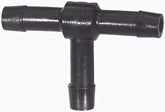 5/32 Inch x 5/32 Inch x 5/32 Inch Black Nylon Vacuum and Washer Hose Barbed Tee Connector
