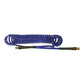 1/4 Inch Id x 3/8 Inch Od x 20 Inch 1/4 Inch Swivel Mnpt Dark Blue Polyurethane Flexcoil Air Hose With Reusable Strain Relief Fitting