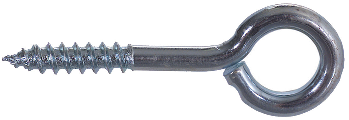 1/4-20 x 2-3/4 Inch Zinc Plated 1010 Carbon Steel Lag Screw Eye Bolt