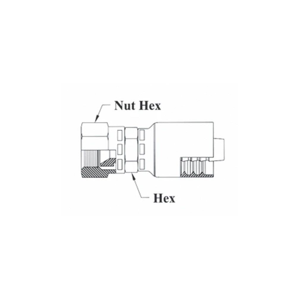 1 X 1-1/4 Inch Female JIC 37 Degree Straight Fitting