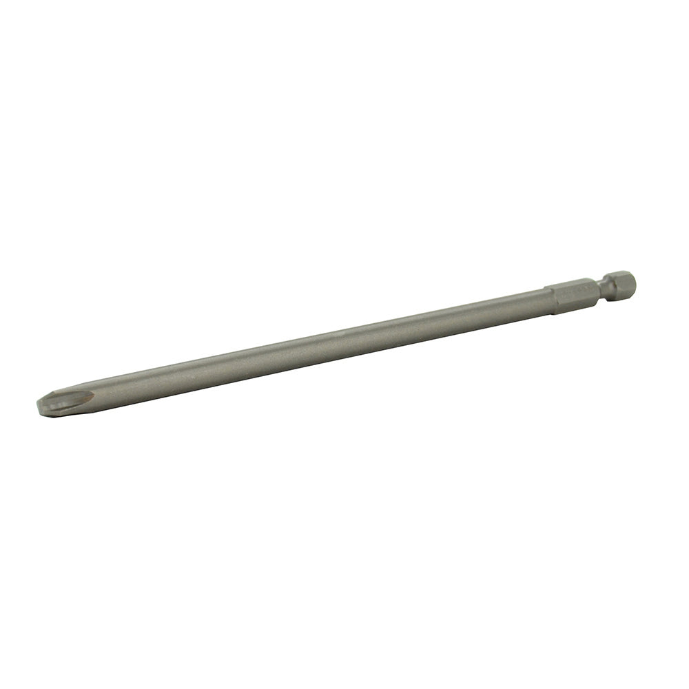 Phillips® Drive 1/4 Inch Shank #3 Tip 6 Inch Length Gunmetal Gray Steel Power Bit