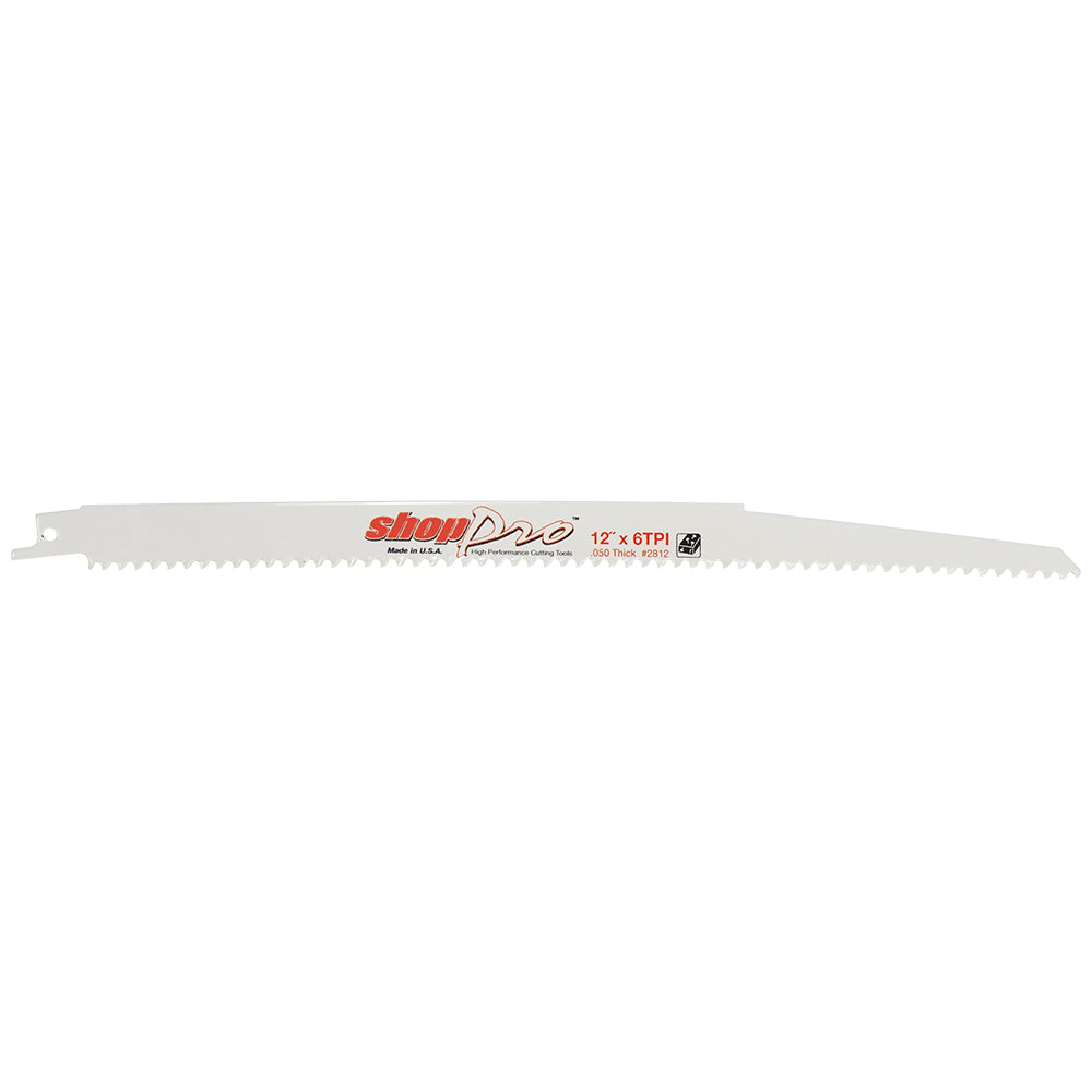 Shoppro 12 x 3/4 x 0.050 Cobalt Wood Reciprocating Saw Blade - 6 Tpi