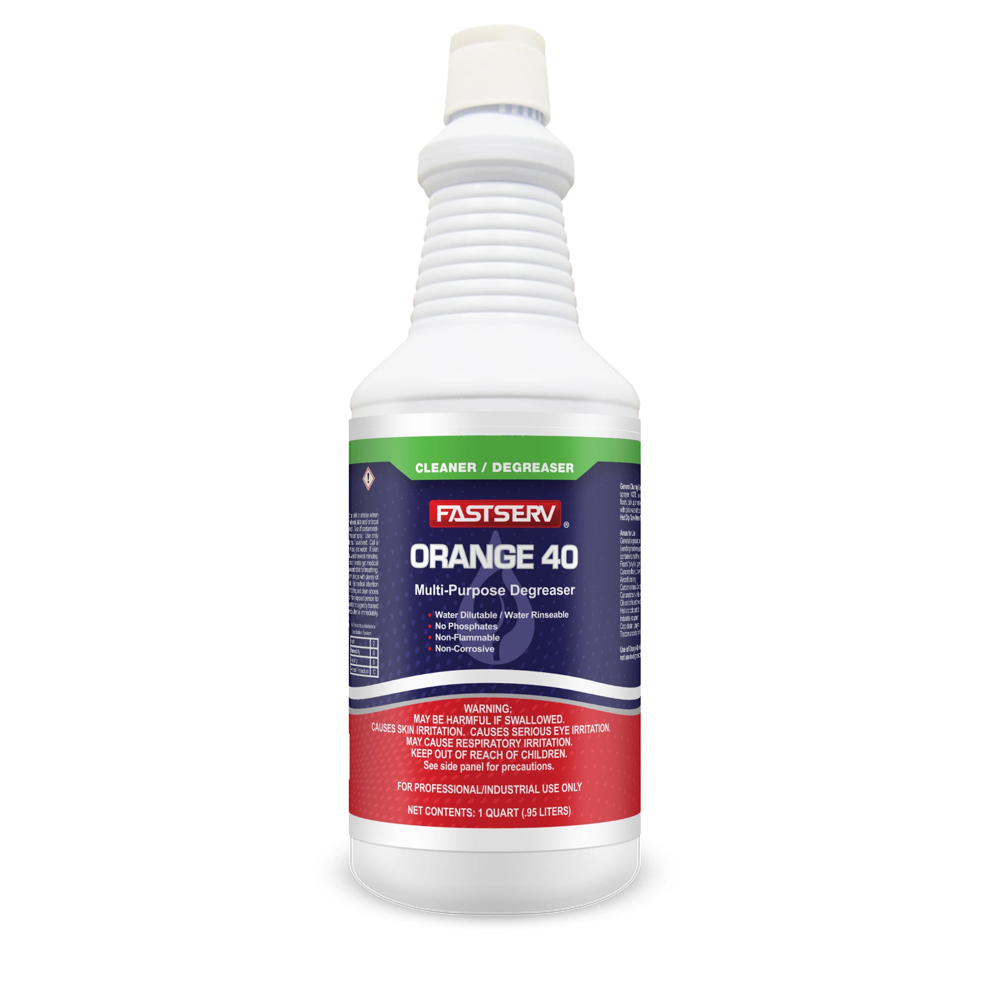 Fastserv Orange 40 Multi-Purpose Degreaser - 1 Quart Bottle