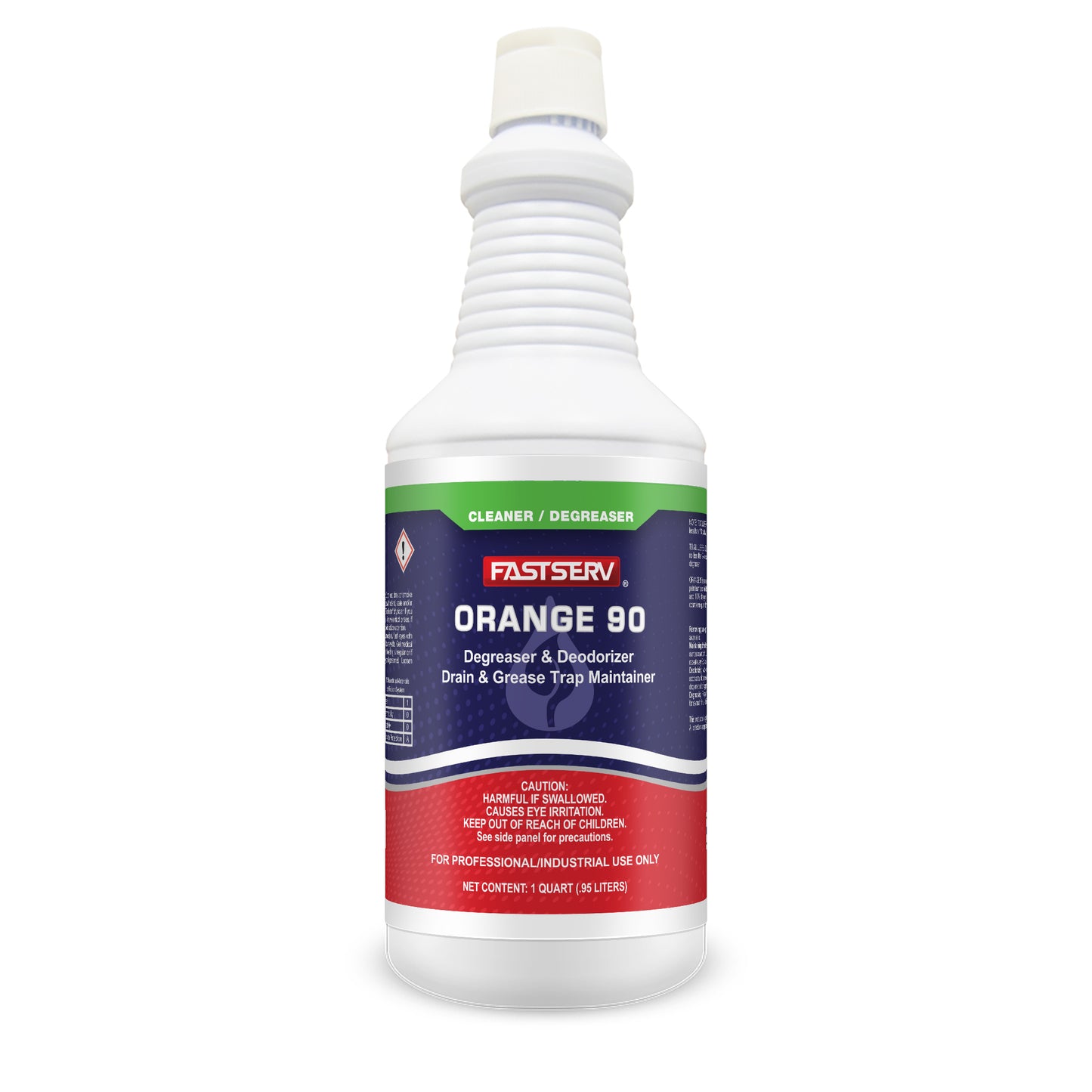 FastServ  Orange 90 Heavy-Duty Citrus Degreaser & Deodorizer - 1 Quart Bottle