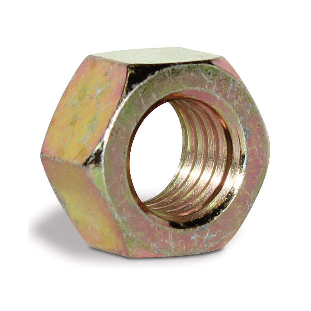 5/8-11 Coarse Yellow Zinc Grade 8 Finished Hex Nut