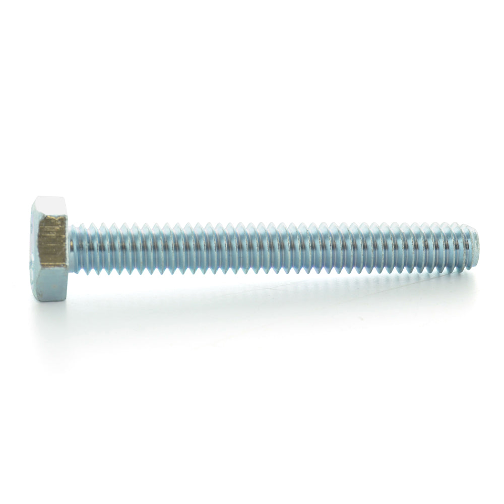 1/4"-20 x 1-1/4" Hex Head Tap Bolt Fully Threaded Grade 5 Zinc Plated Coarse