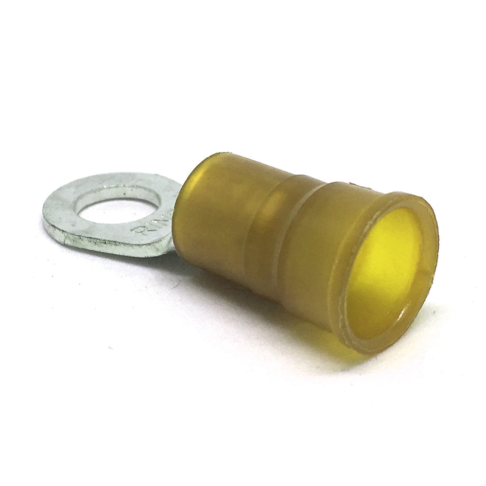 4 Gauge Nylon Insulated Ring Terminal Yellow 5/16 Inch Stud