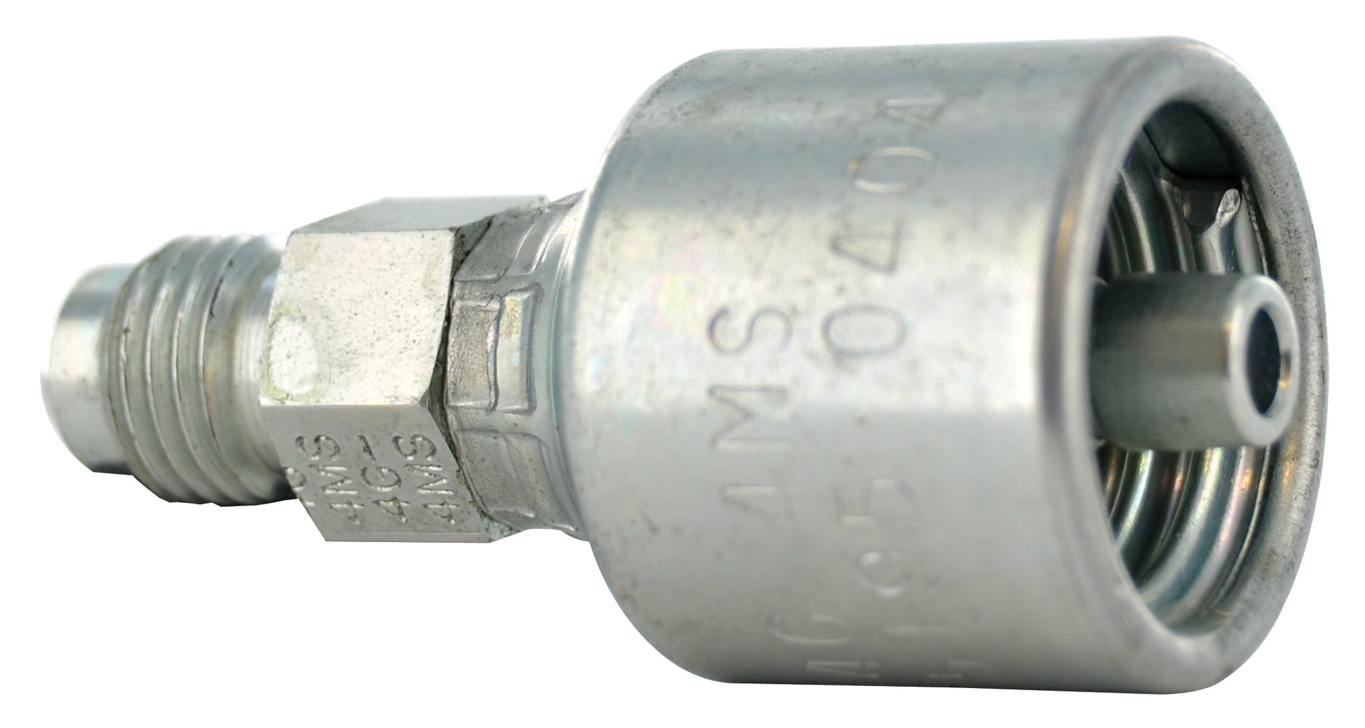 1/4 Inch x 1/4 Inch Male Sae 45 Degree Flare Tuffcoat Lead Free Steel Megacrimp