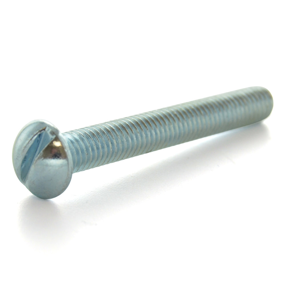 10-32X2-1/2 Slot Round Machine Screw Zinc Plated - Clearance