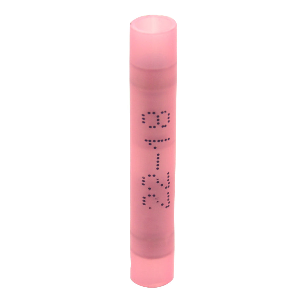 22-18 Gauge Button Connector 4-Piece Sleeved Design Nylon Insulated Red