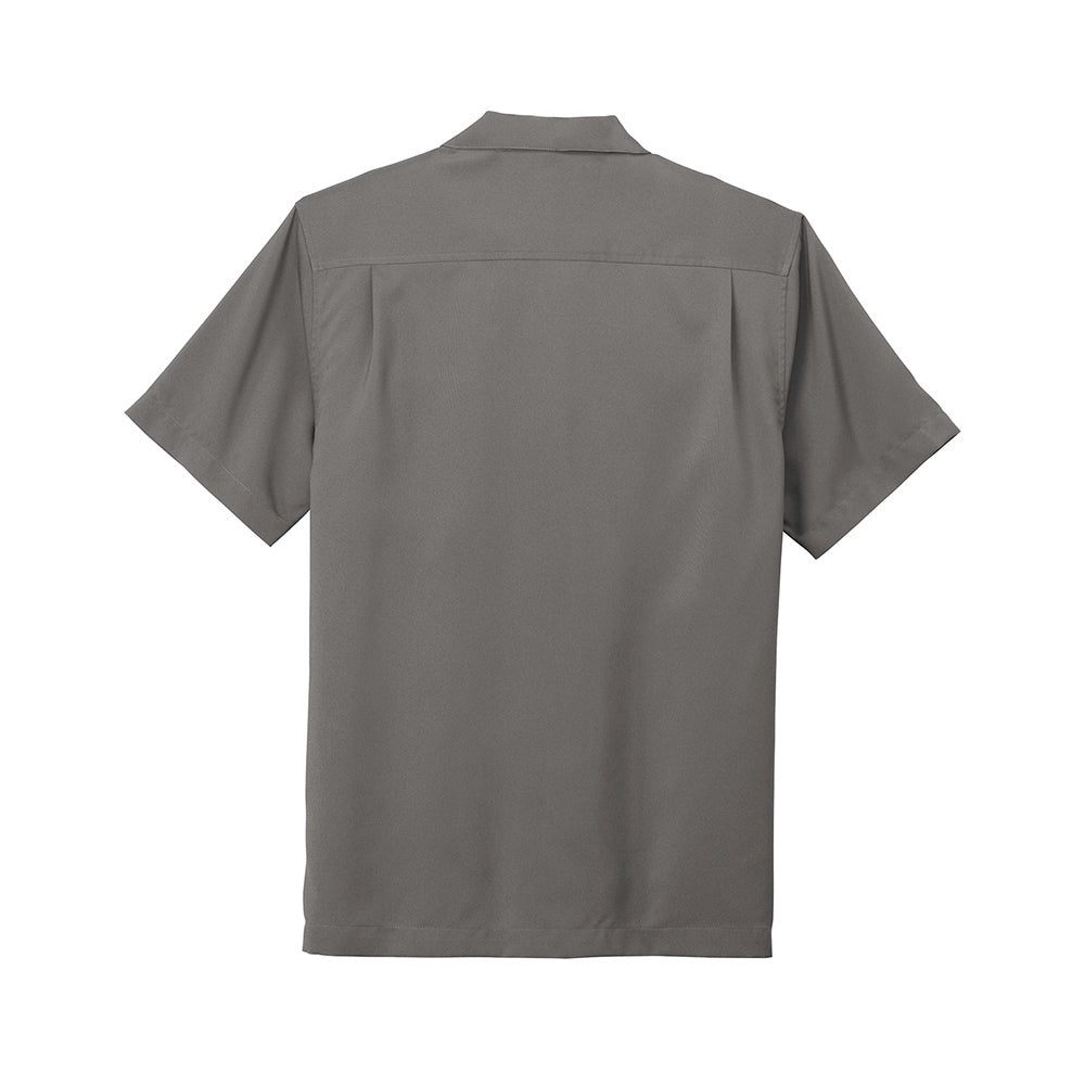 Men's X-Large Gray Button Up Camp Shirt with Winzer Embroidered Logo