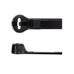 8 Inch 18 Lb Thomas and Betts Ty-Rap Nylon 6/6 Weather Resistant Cable Tie Black