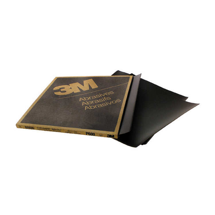 3M 9 Inch x 11 Inch P220 Imperial Wet / Dry Sand Paper Sheet Box of 50 Sheets
