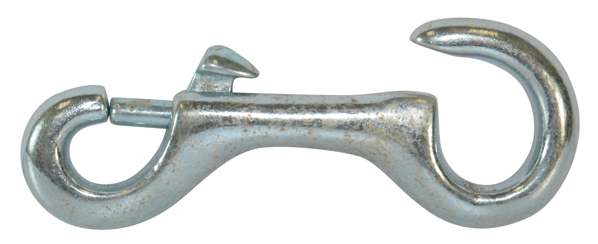 3/8 Inch X 3-1/2 Inch Nickel Plated Steel Snap Open Ended Hook