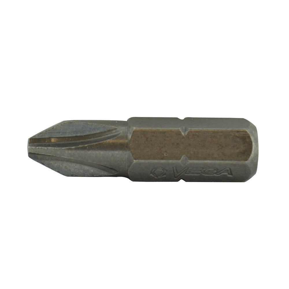 Phillips® Drive 1/4 Inch Hex Shank #3 Tip 1 Inch Length Gunmetal Gray Steel Insert Bit
