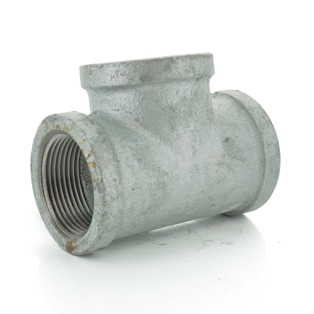 1/4" Schedule 40 Female Npt Galvanized Welded Malleable Iron Straight Tee USA