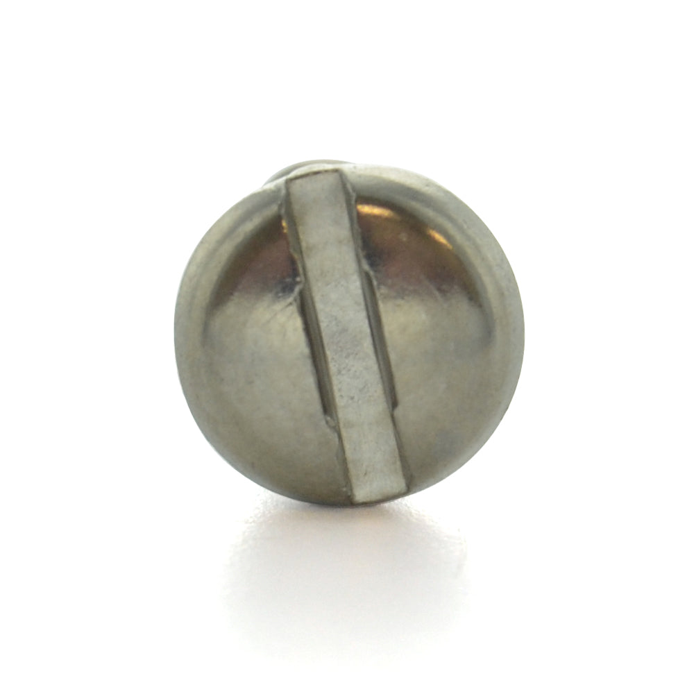 #10-24 x 1-1/4 Inch Coarse Plain 18-8 (A2) Stainless Steel Slotted Drive Pan Head Machine Screw