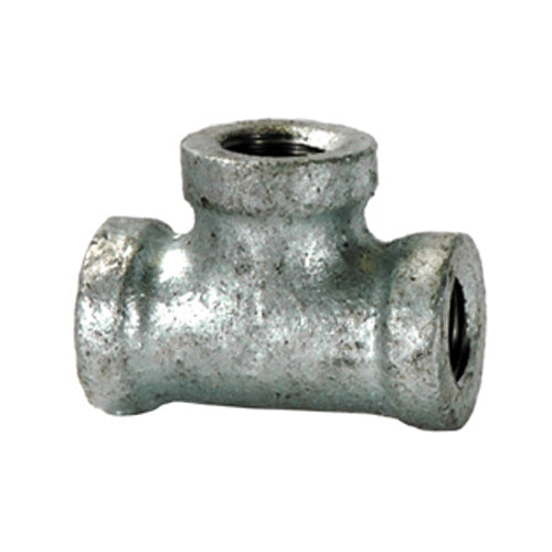 3/4 Inch Sch 40 Fnpt Galvanized Malleable Iron Straight Tee