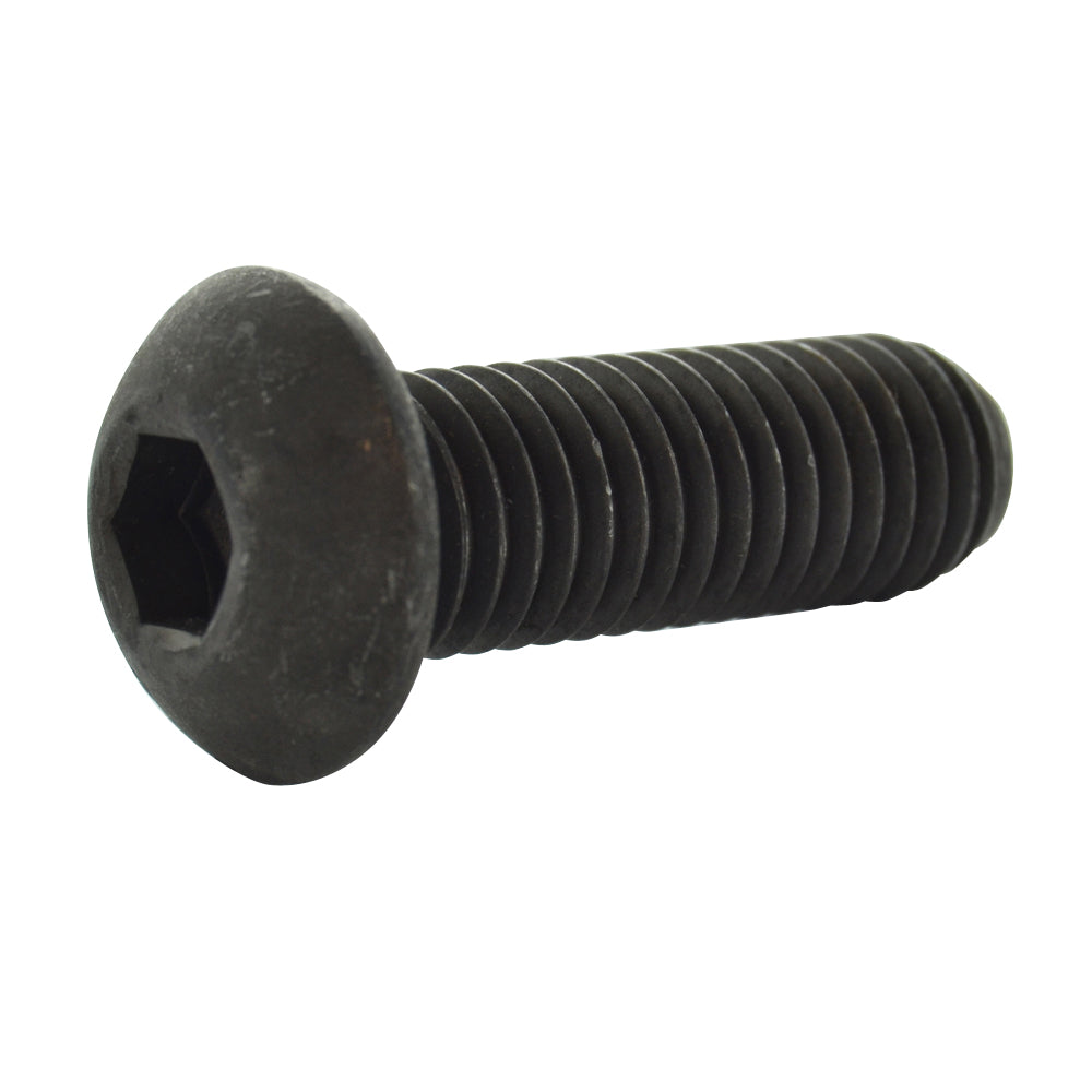#6-32 x 7/16 Inch Coarse Black Oxide Medium Carbon Steel Button Head Socket Cap Screw