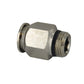 M10 Tube x 3/8 Inch Pipe Straight Male Adaptor Short - Universal Thread