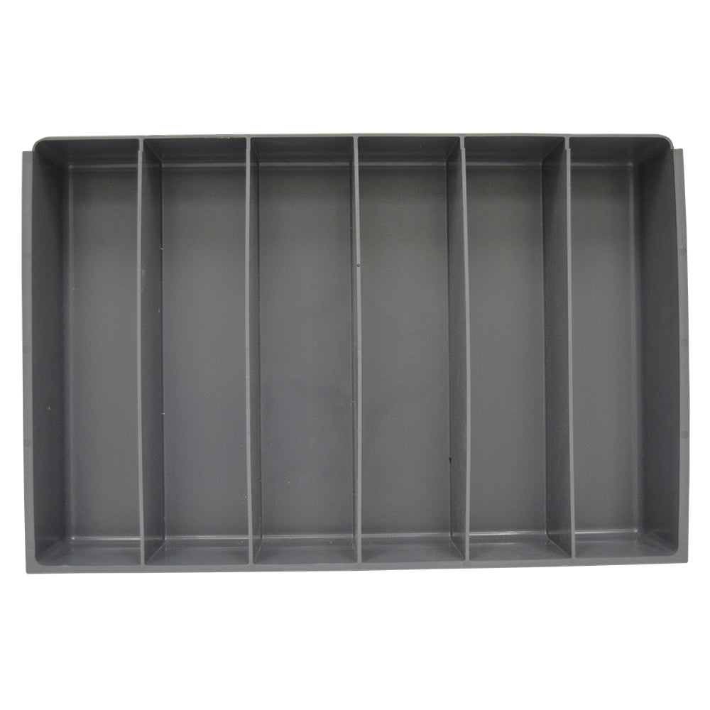 Gray Plastic Vertical 6 Compartment Inserts