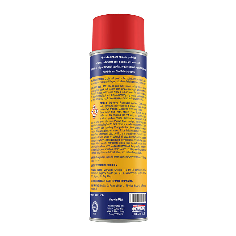 Winzer DM-550 Multi-Purpose Dry Moly - 15 Oz Net Wt. - Aerosol