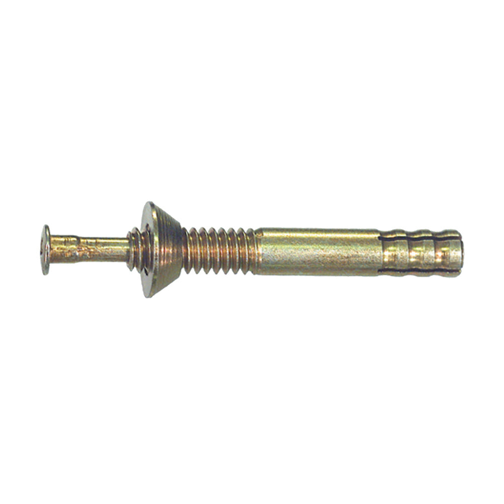 1/2 Inch X 4-3/4 Inch Zinc And Yellow Dichromate Carbon Steel Drive Pin Security Anchor - 50 Per Pack - Clearance