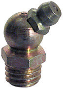 M10 x 1.50 Zinc Yellow Steel 45 Degree Euro Hydraulic Grease Fitting