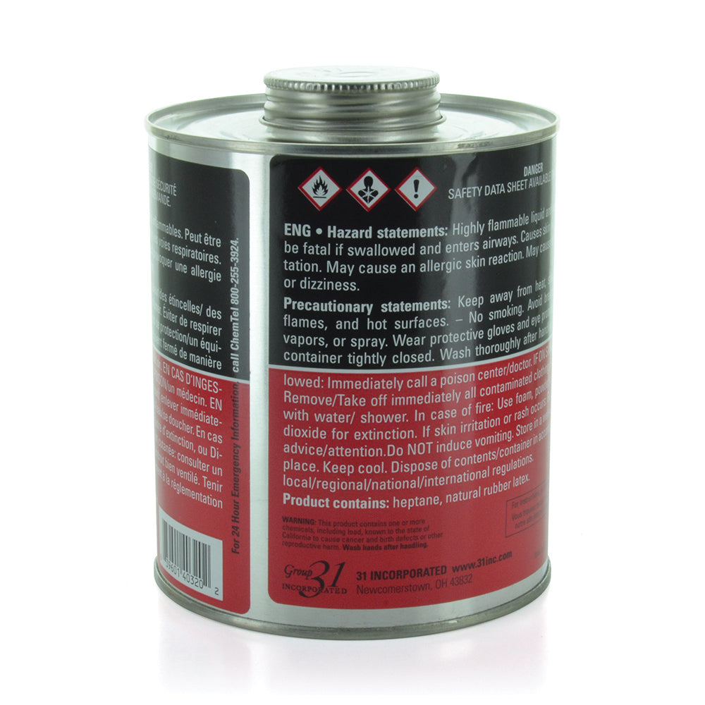 1 Qt X-Tra Seal Chemical Vulcanizing Cement Flammable