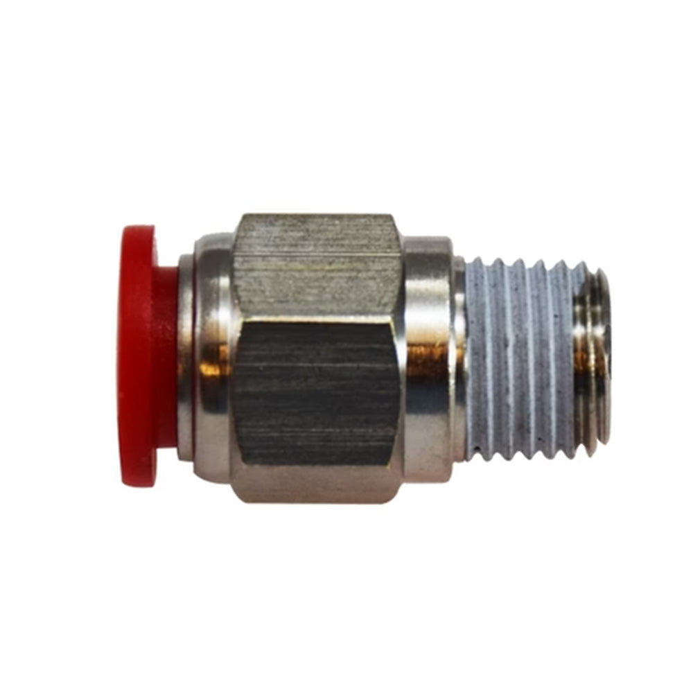 3/8 Inch x M10 Mpt x Compression Nickel Plated Brass Tube Male Connector