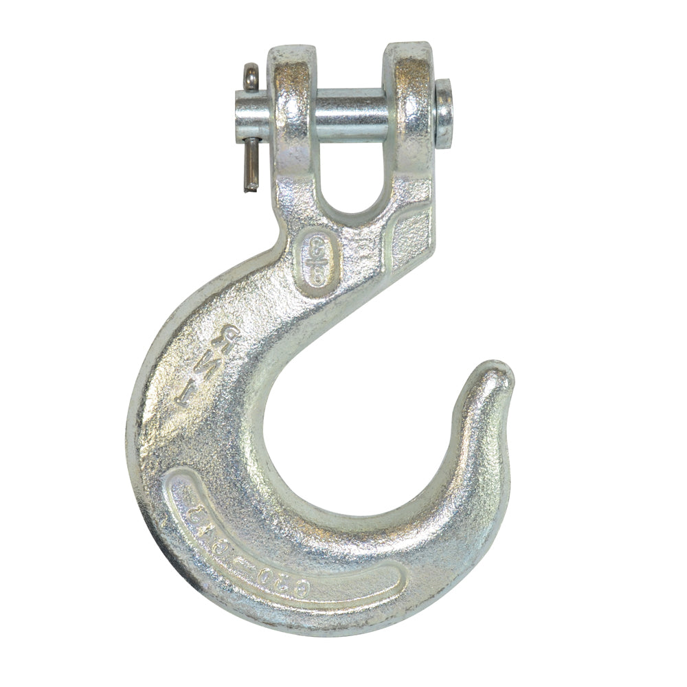 1/4 Inch X 2.27 Inch Red Forged Carbon Steel G43 Clevis Slip Hook Without Latch - Clearance