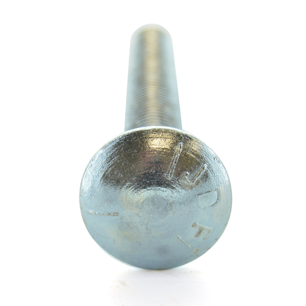 1/2-13 x 1 Inch Coarse Zinc Plated Grade 5 Round Head Carriage Bolt