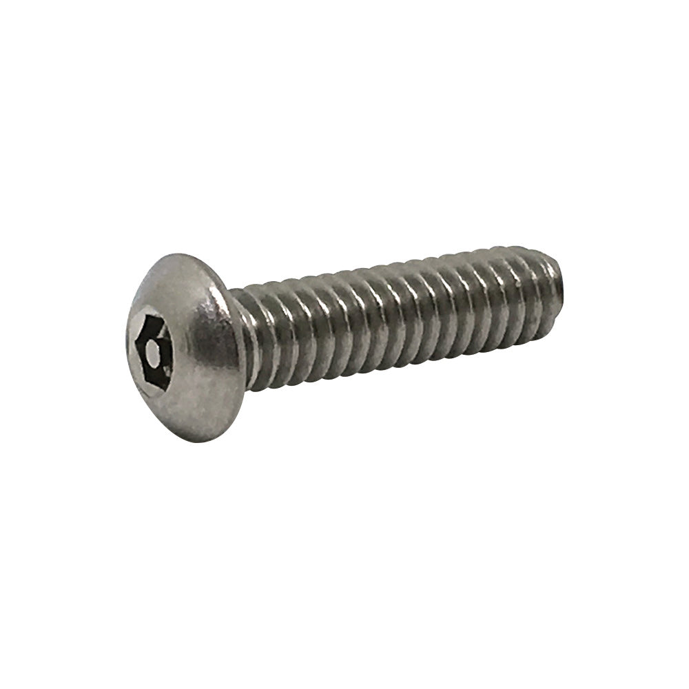 #10-32 x 3/4 Inch Stainless Steel Hex Pin Button Head Tamper Resistant Machine Screw