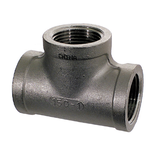 1/4" Schelule 40 NPT 304 Stainless Steel Straight Tee