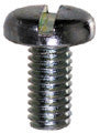 M6 x 1 x 12 mm Pan Head Slotted Drive Bright Zinc Steel Machine Screw