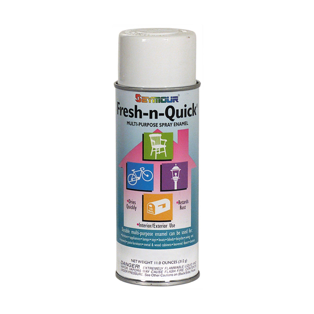 Seymour Economy Fresh N' Quick Flat Paint Aerosol White - 10 oz