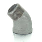 3/8" Schedule 40 Female Npt Galvanized Welded Malleable Iron 45 Degree Street Elbow USA