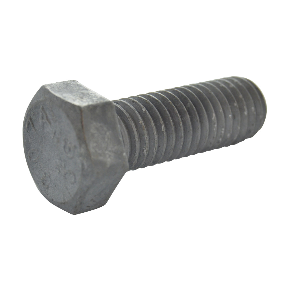 7/8-9 x 8-1/2 Inch Coarse Hot Dipped Galvanized Low Carbon Steel Hex Head Bolt - Clearance