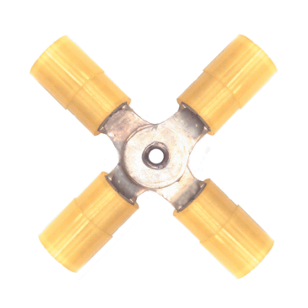 12-10 Gauge 4-Way Wire Terminal Nylon Insulated Yellow
