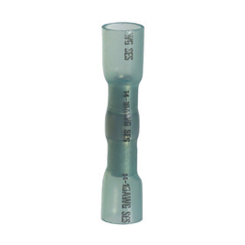 16-14 Gauge Button Connector Crimp Solder And Heat Shrink Blue