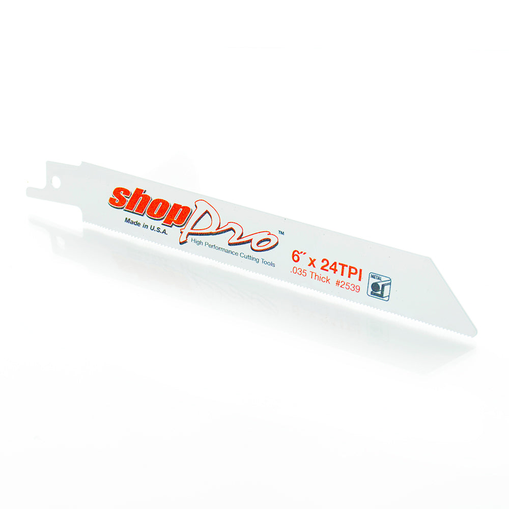 Shoppro 6 x 3/4 x 0.035 Cobalt Metal Cutting Reciprocating Saw Blade - 24 Tpi