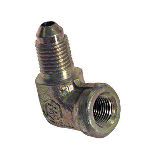 1/4 Inch x 1/2 Inch 10000 psi Zinc Plated Yellow Dichromate Carbon Steel Male Jic To Female Pipe 90 Degree Elbow Jic 37 Degree Adapter